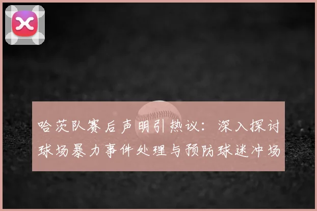 哈茨队赛后声明引热议：深入探讨球场暴力事件处理与预防球迷冲场措施
